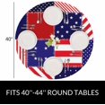 thumbnail image 2 of American Flag Patchwork Round Tablecloth USA Patriotic Independence Day Waterproof Oil-Proof Table Cover Table Cloth for Indoor Dining, Outdoor Picnic Parties, Camping,Fits for Table 40-44", 2 of 6