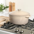 thumbnail image 5 of Gibson Home 5 Qt Enameled Cast Iron Dutch Oven Pot with Lid – Round, Oven Safe to 500°F, Ideal for Bread Baking & Stews - Gradient Taupe, 5 of 14