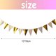 thumbnail image 2 of Juego de 4 banderines con bandera triangular de oro caliente, banderines, decoraciones para fiestas, banderas de papel colgantes para graduación, cumpleaños, suministros para fiestas de bodas, 2 of 6