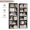 thumbnail image 6 of Homfa 6 Tier Tall Bookshelf and Bookcase, 2PC Wooden Bookcase Display Shelf for Living Room Home Office Library Storage, Black, 6 of 10