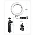 thumbnail image 3 of Aro de Luz para Celular,Anillo de Luz LED con Clip y Tr&iacute;pode, 5 Colores y 10 Niveles Brillo, Kit de Iluminaci&oacute;n para Selfies, Videollamadas,Zoom,C&aacute;mara Web,Monitor,Str, 3 of 9