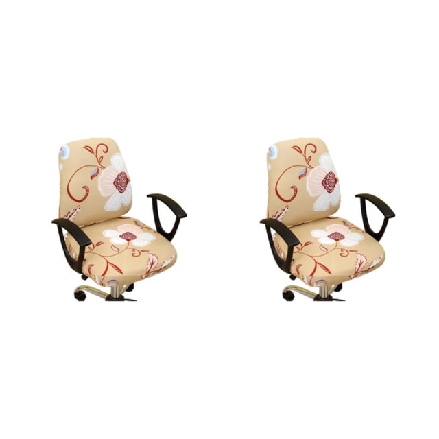 ZheElen 2pcs Polyester Wide Application Seat Chair Cover Stylish And Anti-slide Feature Dustproof Seat Cover Jazzes style 2Set