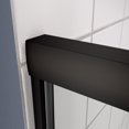 thumbnail image 3 of JimsMaison 44-48" W x 70" H Double Sliding Semi-Frameless Shower Door with 1/4'' (6mm) Tempered Glass, Matte Black, 3 of 14