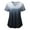 Gray, variant on Oalirro Womens Gradient Printed V Neck T-Shirts Cap Sleeve Loose Blouse Shirt