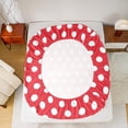 thumbnail image 7 of jejeloiu Modern Dot Bed Sheets,Abstract Geometric Geometric King Sheets,Red White Sheet Set,Breathable Bedroom Decor,4pcs, 7 of 7