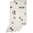 thumbnail image 2 of Torched Indiana Beer Cap Map Wall Mount Decor Art 18"x17"x0.25" Brown, 2 of 4