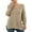 05-Khaki, variant on JWD Women's V-Neck Long Sleeve Side Split Loose Casual Knit Pullover Sweater Blouse Black-Small