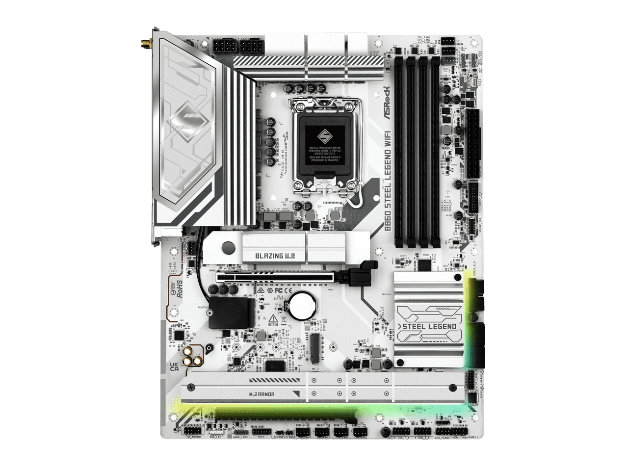 ASRock B860 Steel Legend WiFi LGA 1851 Intel B860 SATA 6Gb/s DDR5 ATX Motherboard