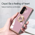 thumbnail image 2 of Design for Samsung Galaxy Z Fold 6 5G, Soft TPU Edge Plating 360 Degree Rotation Ring Holder Kickstand Protective Anti-Scratch Cover Magnetic Work with Car for Samsung Galaxy Z Fold 6, Lightpurple, 2 of 10