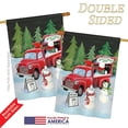 thumbnail image 3 of Breeze Decor BD-XM-H-114207-IP-BO-DS02-US Snowmen Hot Cocoa Winter - Seasonal Christmas Impressions Decorative Vertical House Flag - 28 x 40 in., 3 of 4