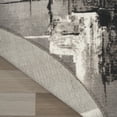 thumbnail image 5 of Nourison Twilight Abstract Grey/Ivory/Black 8' x round Area Rug, (8 Round), 5 of 8
