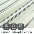 thumbnail image 4 of DriftAway Farmhouse Linen Blend Blackout Curtains 84 Inches Long for Bedroom Vertical Striped Printed Linen Curtains Thermal Insulated Lined Treatments for Living Room 2 Panels W52 x L84 Black, 4 of 8