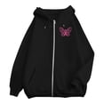 thumbnail image 6 of ZSQDM Women's Hoodies Sweatshirts Pullover Sweater Breast Cancer Awareness Hoodies for Women Ribbon Graphic Full Zip Up Sweatshirt Oversized Fleece Jackets Clothes Polyester (L), 6 of 7