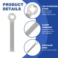 thumbnail image 3 of Uxcell 5Pcs M5x39mm Machinery Lifting Shoulder Eye Bolts Threaded Screw Eyebolt, 3 of 7