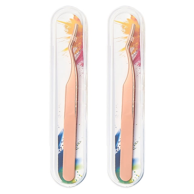 2 pcs Eyelashes Applicator Tool Eyelash Extension Tweezers Remover Clip Tweezers Nipper