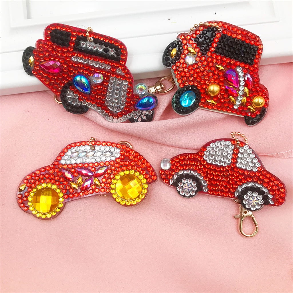 Full Drill 5D DIY Diamond Painting Key Chains Keyring Keychain Pendants
