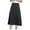 Black, variant on hotojiny Satin Skirt for Women Elegant High Waist Midi Length Skirt Silk Trendy Solid A-Line Work Office Skirts