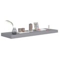 thumbnail image 5 of vidaXL Floating Wall Shelves 4 pcs Grey 80x23.5x3.8 cm MDF, 5 of 5