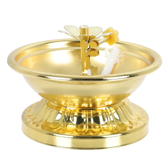 1pc Butter Lamp Holder Exquisite Alloy Vintage Style Buddhist Butter Lamp Holder