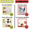 thumbnail image 5 of door buddy baby proof door lock with adjustable strap (grey). no need for baby gate. child proof room with litter box while cats enter easily. installs in seconds and is simple and convenient to use., 5 of 7