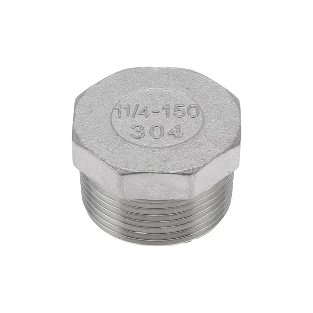 Accesorios de tubería de acero inoxidable 304 Unique Bargains 1.2" Tapón octagonal 1 Pc
