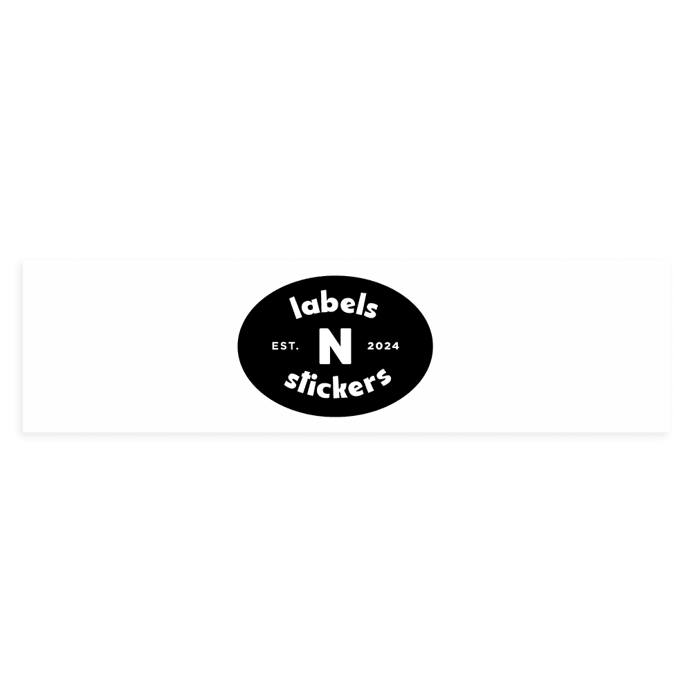JAM Paper Bumper Sticker Labels, Rectangle, 3 x 11 3/8, White, 125 Labels/Roll