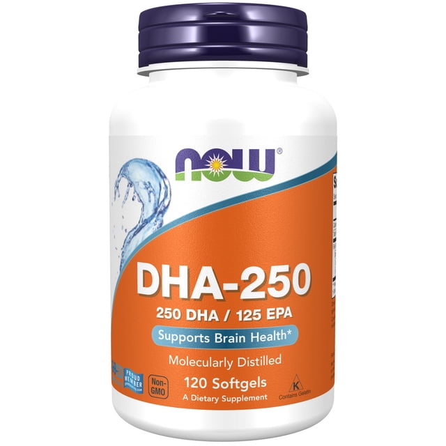 Suplemento NOW Foods DHA-250 50% DHA 120 cápsulas blandas x2