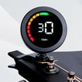 thumbnail image 4 of QHUDLV Guitar Violin Banjo Tuner Clip On Chromatic Tuner LCD Display Rechargeable, 4 of 9