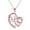 Rose Golden, variant on Ludlz Cubic Zirconia I Love You Mom Heart Necklace for Women Mother Birthday Gift, 18 Inch Chain