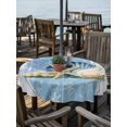 thumbnail image 2 of Outdoor Tablecloth with Umbrella Hole for Patio/Picnic/Party/Camping, Blue Coastal Starfish Waterproof Table Cloth Round Cover Washable, Vintage Grey Nautical Coral Summer (Dia 60"), 2 of 8