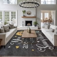 thumbnail image 3 of Non-Slip Rug Pad Rugs Country Sunflower Plant Sunshine Quote Rectangle Area Rugs 5x7Ft Soft Carpet Pads for Living Room Kids Room, Vintage Gray, 3 of 9