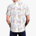 thumbnail image 4 of Balery Hand Drawn Rabbit Printed Men’s Short Sleeve Polo Shirt, Midweight Men's Shirt,Golf Polo shirts -X-Large, 4 of 9