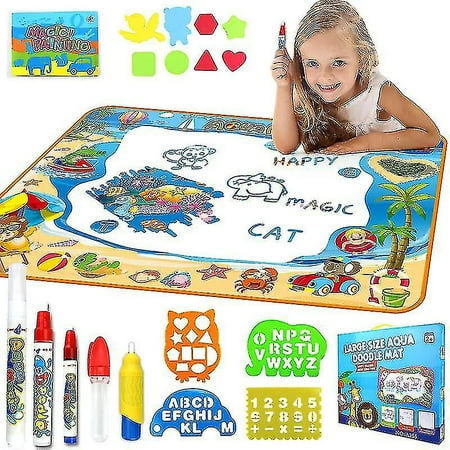 Water Doodle Mat Aqua Drawing Painting Mat Large 100 X 70cm Mess Free  Learning Toys Gift