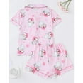 thumbnail image 4 of Wensltd Christmas Pajamas for Women Set Button Down Short Sleeve Fashion Soft Pajama Outfit Home Wear, 4 of 7