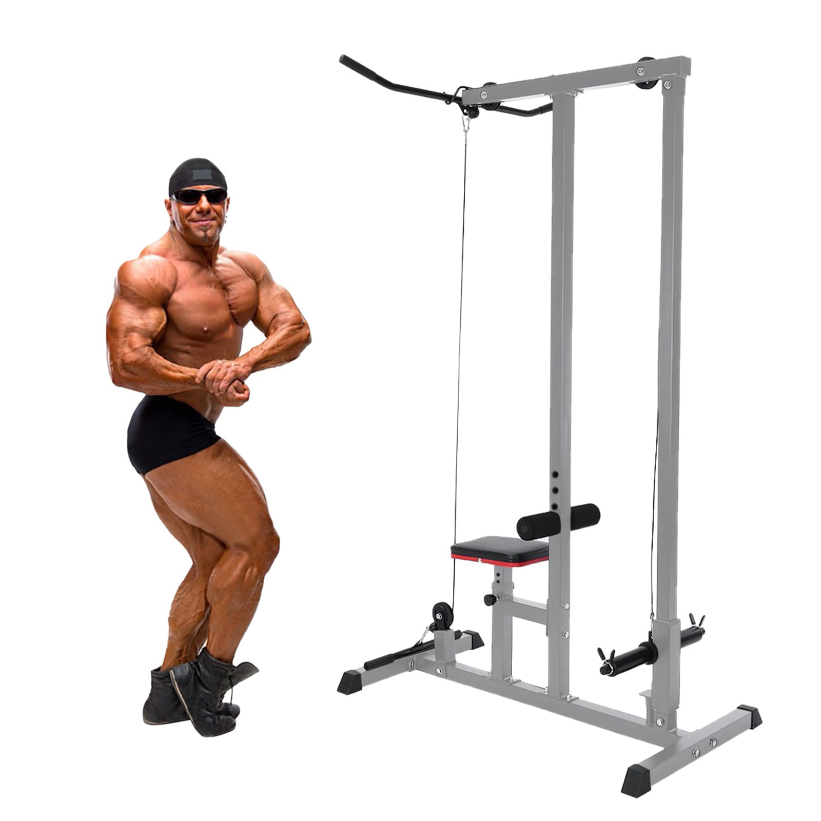 Home Gym Body Lat Pull Down Machine Low Bar Cable Fitness Training Weigh 