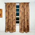 thumbnail image 2 of Designart 'Earthy Gold Brown Concentric Paint Rings' Mid-Century Modern Curtain Panel, 2 of 5