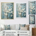 thumbnail image 4 of Designart "Peaceful Blue And White Dogwood II" Dogwood Floater Framed Wall Art Living Room, 4 of 5