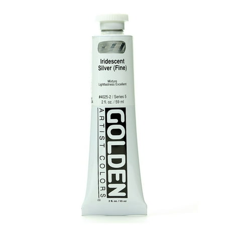 UPC: 0738797402522 | Golden Heavy Body Acrylic – Iridescent Silver  2 oz