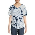 thumbnail image 2 of Time and Tru Women's V-Neck Tunic T-Shirt, 2-Pack, 2 of 5