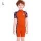 thumbnail image 2 of Buceo vela chico traje de neopreno corto traje de baño manga corta pantalones de manga corta un piezas de cuello redondo snorkel traje de baño para surfear nadar buceo naranja l Noticed OD003669-03, 2 of 7