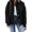 Black, variant on comerut Women Down Coat Solid Color Lapel Long Sleeves Single-breasted Pockets Keep Warm Thick Elastic Cuff Lady Jacket for Daily Wear