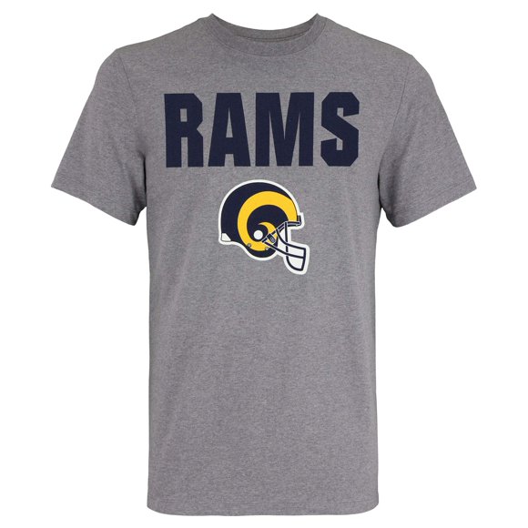 New Era NFL Mens 50 Yard Line Dri-Fit Short Sleeve T-Shirt, Los Angeles Rams, XX-Large