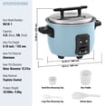 thumbnail image 2 of KFFKFF Industrial Rice Steamer, 50-Cup Rice Preparer, 10.57 Qt / 10 Liter Voluminous Rice Maker and Heater with Nonstick Cooking Chamber, Swift Preparation and 24-Hour Heat Retention, Including Rice, 2 of 9