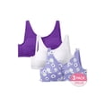 thumbnail image 2 of Comfort Choice Women's Plus Size 3-Pack Front-Close Cotton Wireless Bra, 2 of 6