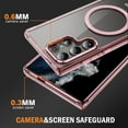 thumbnail image 6 of Dteck Magnetic for Samsung Galaxy S24 Ultra Case Electroplated TPU Frame Compatible with MagSafe Hard PC Clear Back Shockproof Phone Cover for Samsung Galaxy S24 Ultra,Pink, 6 of 8
