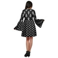 thumbnail image 4 of Moomaya Robe Longue à Manches Cloche pour Femmes Imprimée Décontractée Été Plissée Kurta, 4 of 6
