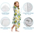 thumbnail image 7 of Yellow Lemon Fruit Slices White Pattern Hooded Bath Towel，60"x35" for Ages 3 To 12 Kids, Quick Dry Lightweight Soft Microfiber Hood Beach Towel Cover Up for Kids, 7 of 7