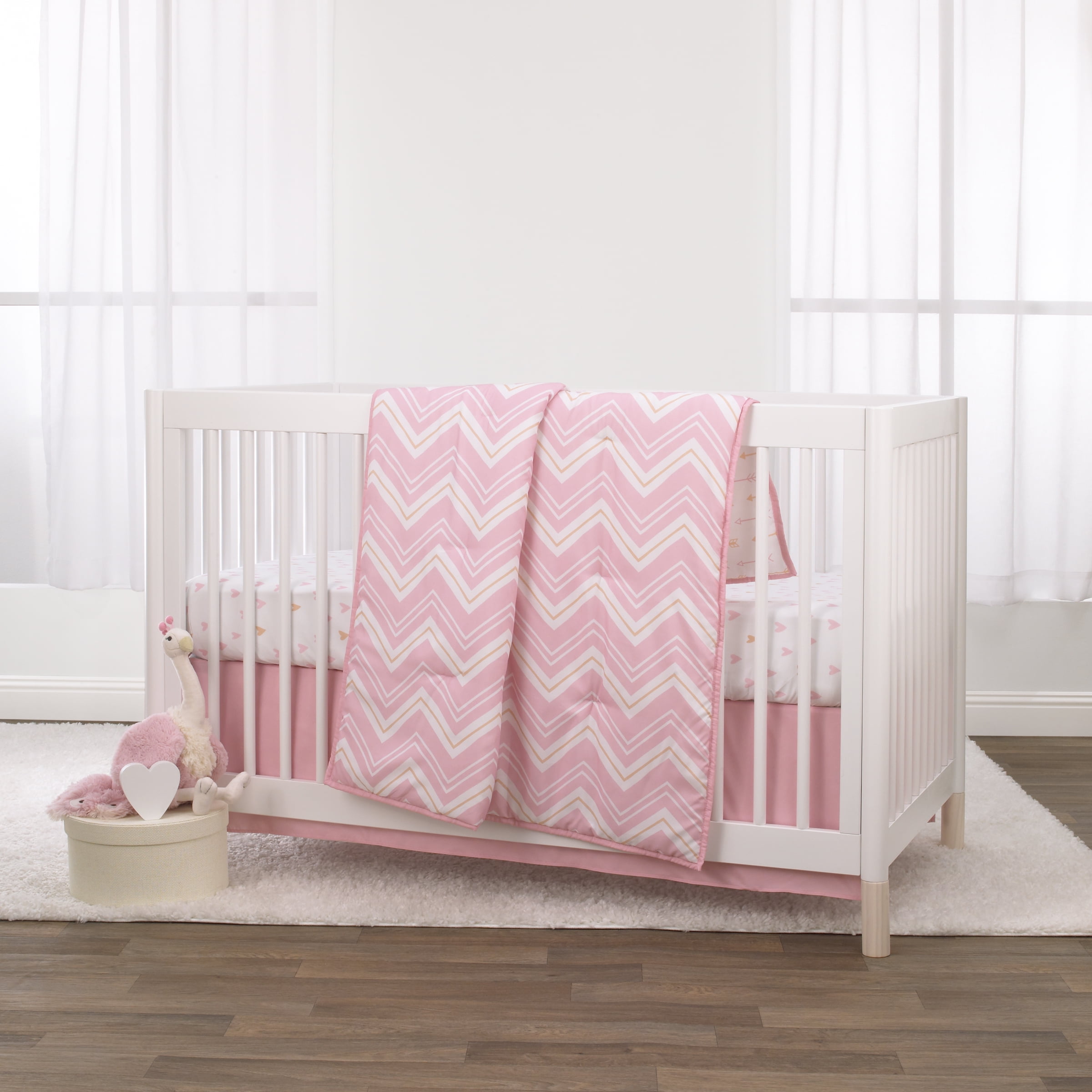 Luxury 12 Piece Nursery Bedding Set Fits Baby Cot Kids Cot Bed Love Heart 