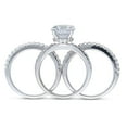 thumbnail image 4 of BERRICLE Sterling Silver Solitaire Wedding Engagement Rings 2.7 Carat Round Cut Cubic Zirconia CZ Hidden Halo Ring Set for Women, Rhodium Plated Size 9, 4 of 11