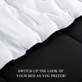 thumbnail image 5 of Aisbo Reversible Comforter Set Twin XL - Fluffy 2-Pieces Comforter Set Soft and Lightweight, Black and White All Season Down Alternative Comforter for Twin XL Bed with 1 Reversible Pillow Shams, 5 of 7